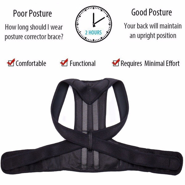 Posture Corrector Back Posture Brace Clavicle Support - Unisex - Stop Slouching and Hunching - Adjustable Back Trainer