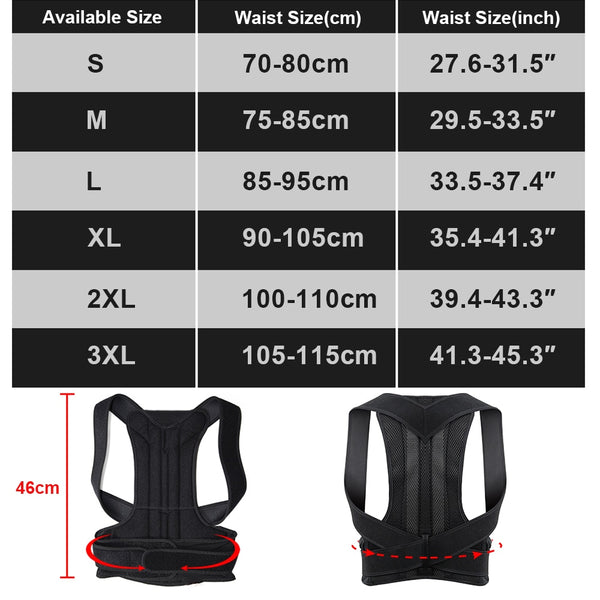 Posture Corrector Back Posture Brace Clavicle Support - Unisex - Stop Slouching and Hunching - Adjustable Back Trainer